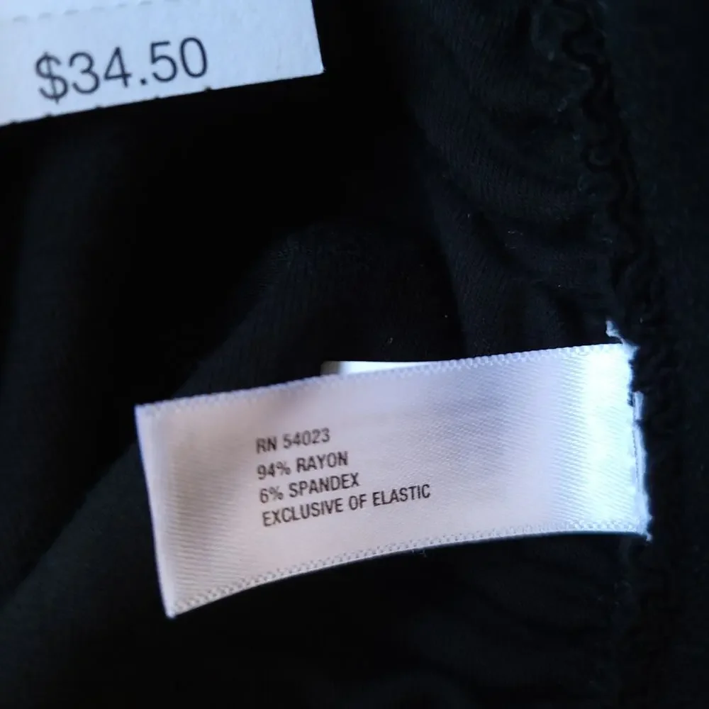 NWT Gap Womens Tulip Skirt Black Elastic Waist Stretch Rayon Capsule Basic Small